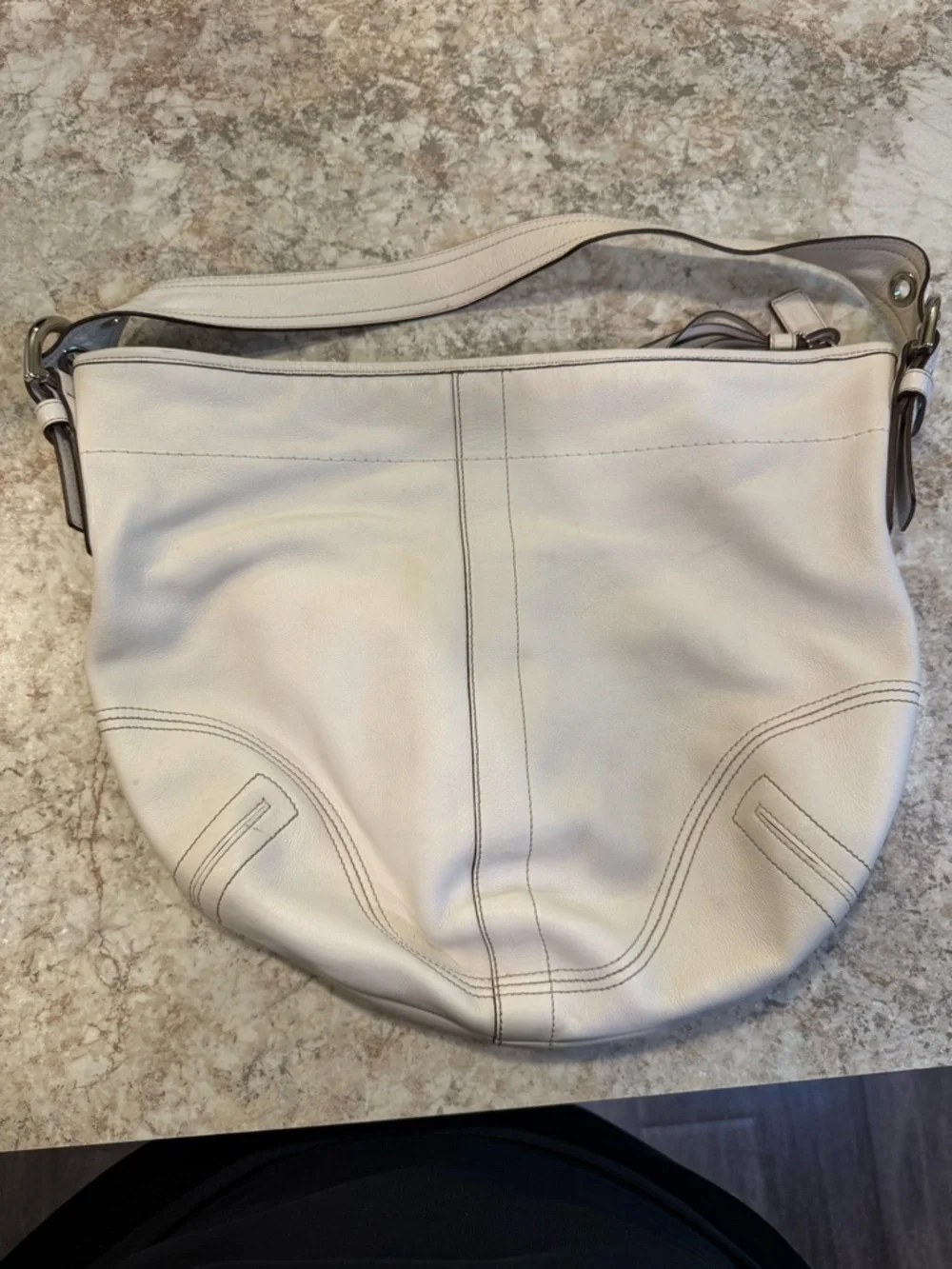 Coach White Leather Hobo Bag - Women's Shoulder Purse